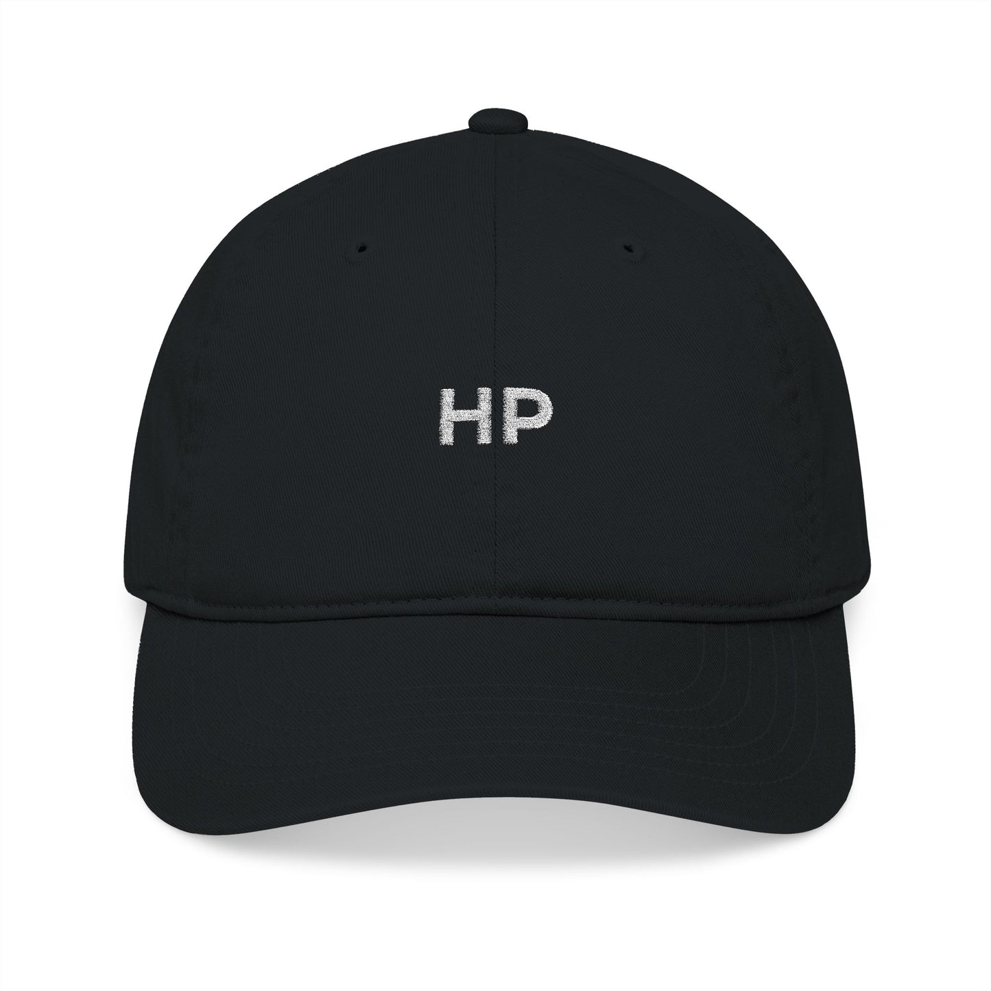 Embroidered 'HP' Organic Baseball Cap – Minimal Vintage Dad Hat (EST 2026)