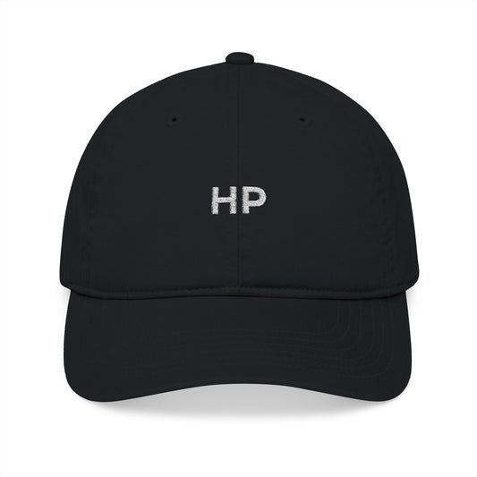 Embroidered 'HP' Organic Baseball Cap – Minimal Vintage Dad Hat (EST 2026)